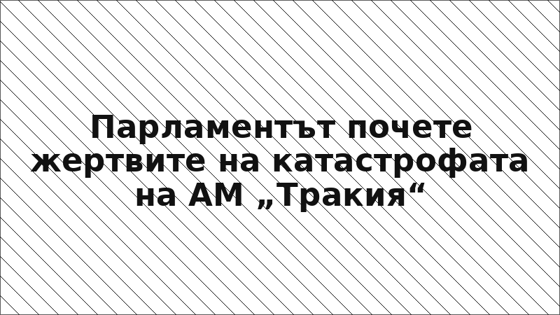 Парламентът почете жертвите на катастрофата на АМ „Тракия“