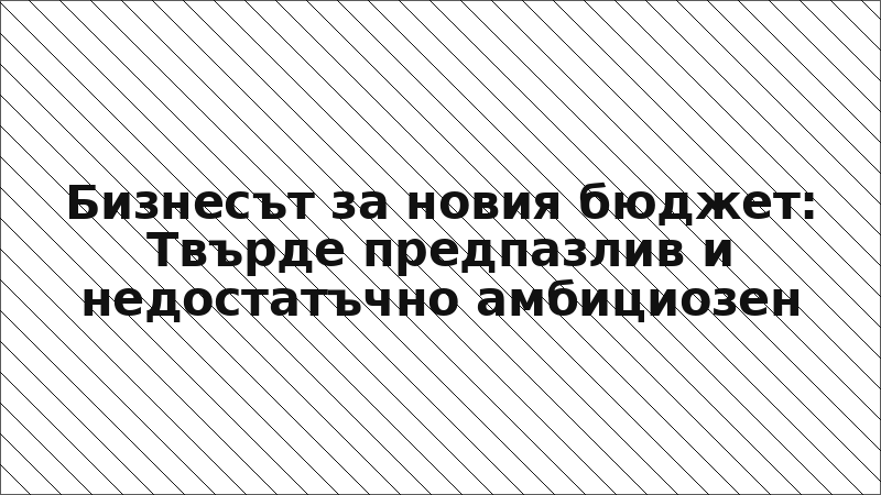 Бизнесът за новия бюджет: Твърде предпазлив и недостатъчно амбициозен