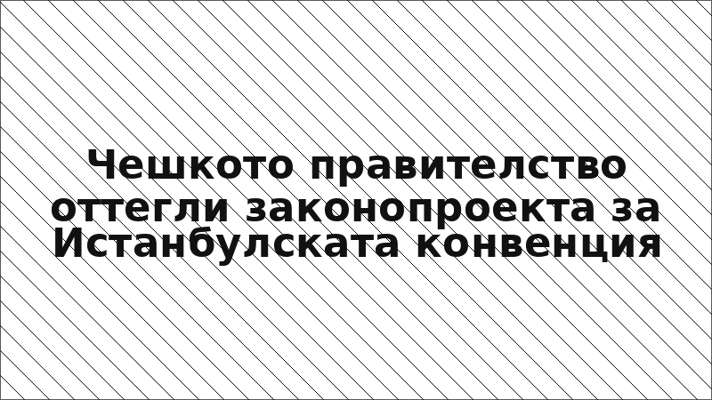 Чешкото правителство оттегли законопроекта за Истанбулската конвенция