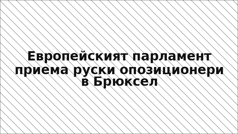 Европейският парламент приема руски опозиционери в Брюксел