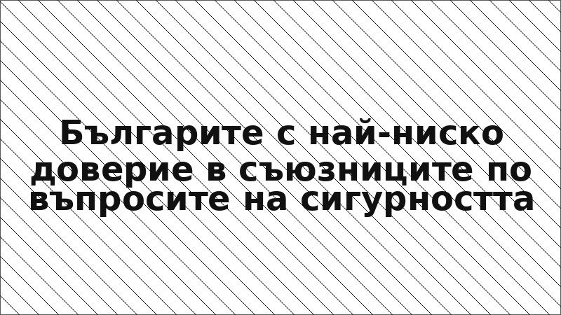 Българите с най-ниско доверие в съюзниците по въпросите на сигурността