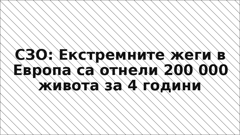 СЗО: Екстремните жеги в Европа са отнели 200 000 живота за 4 години