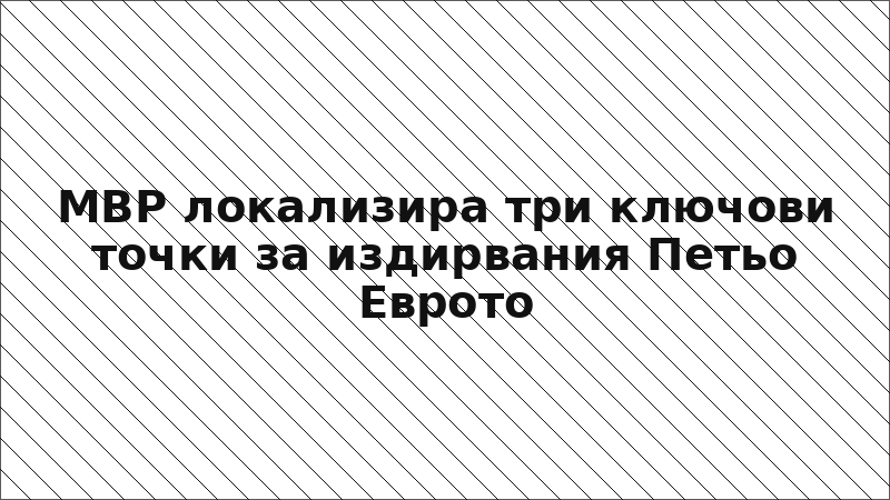 МВР локализира три ключови точки за издирвания Петьо Еврото