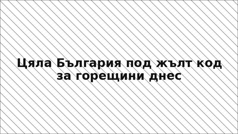 Цяла България под жълт код за горещини днес