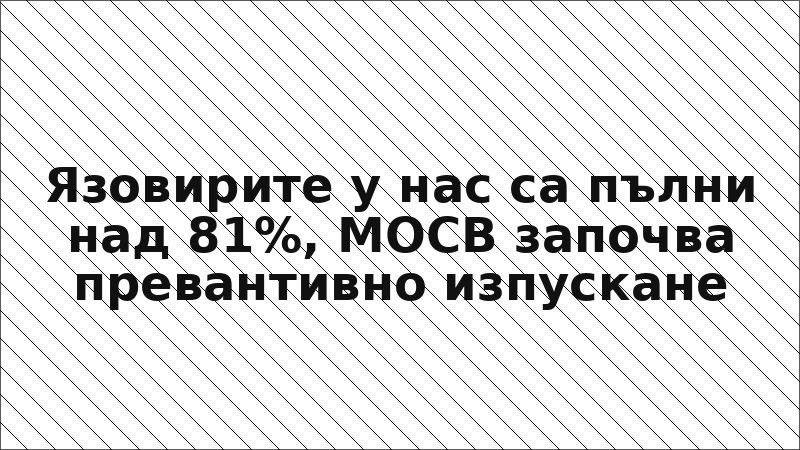 Язовирите у нас са пълни над 81%, МОСВ започва превантивно изпускане