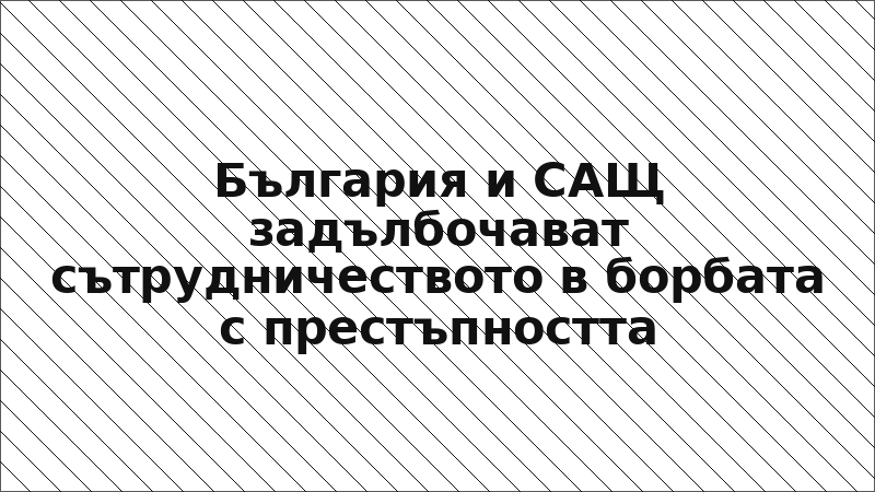 България и САЩ задълбочават сътрудничеството в борбата с престъпността