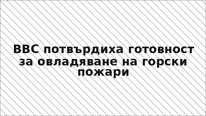 ВВС потвърдиха готовност за овладяване на горски пожари