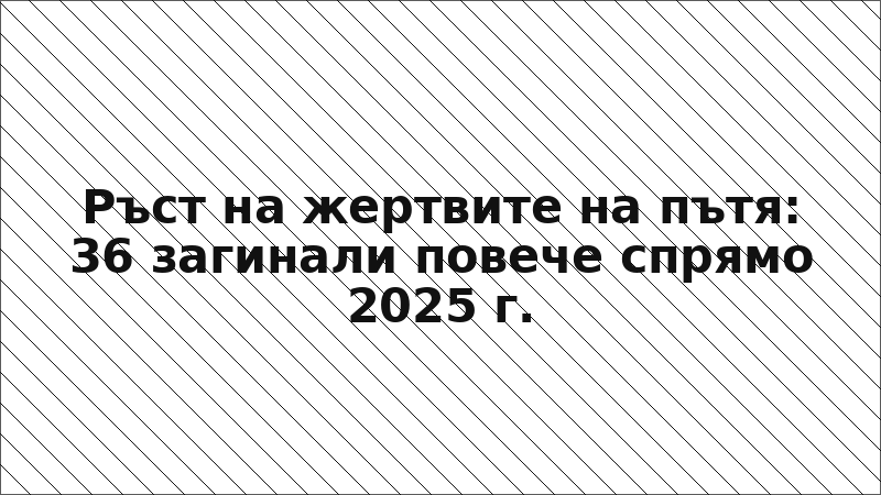 Ръст на жертвите на пътя: 36 загинали повече спрямо 2025 г.