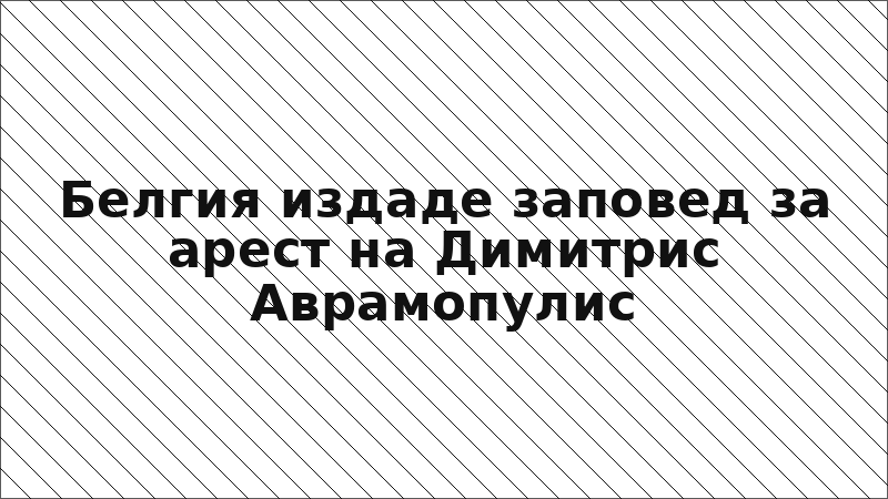 Белгия издаде заповед за арест на Димитрис Аврамопулис