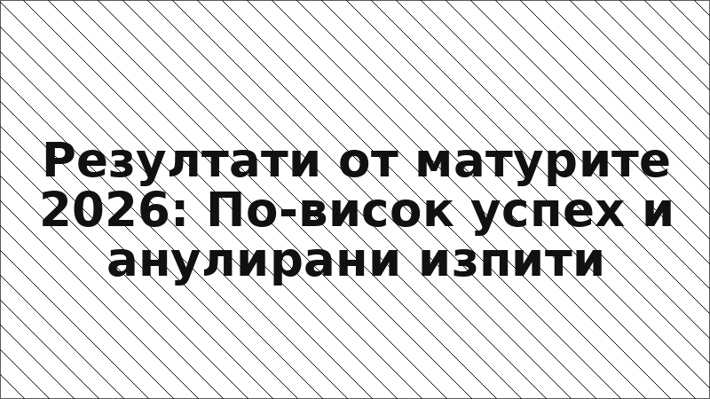 Резултати от матурите 2026: По-висок успех и анулирани изпити