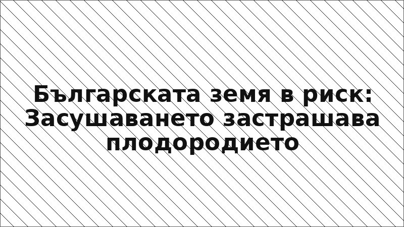 Българската земя в риск: Засушаването застрашава плодородието