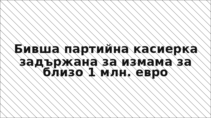 Бивша партийна касиерка задържана за измама за близо 1 млн. евро