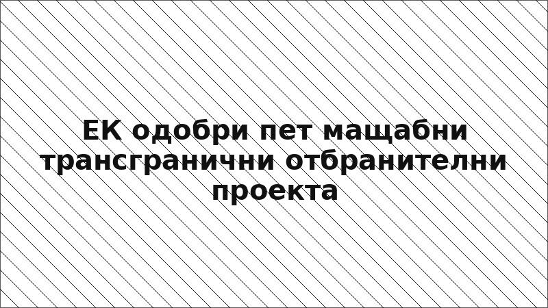 ЕК одобри пет мащабни трансгранични отбранителни проекта