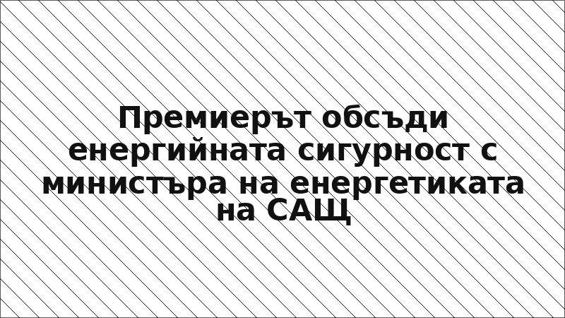 Премиерът обсъди енергийната сигурност с министъра на енергетиката на САЩ