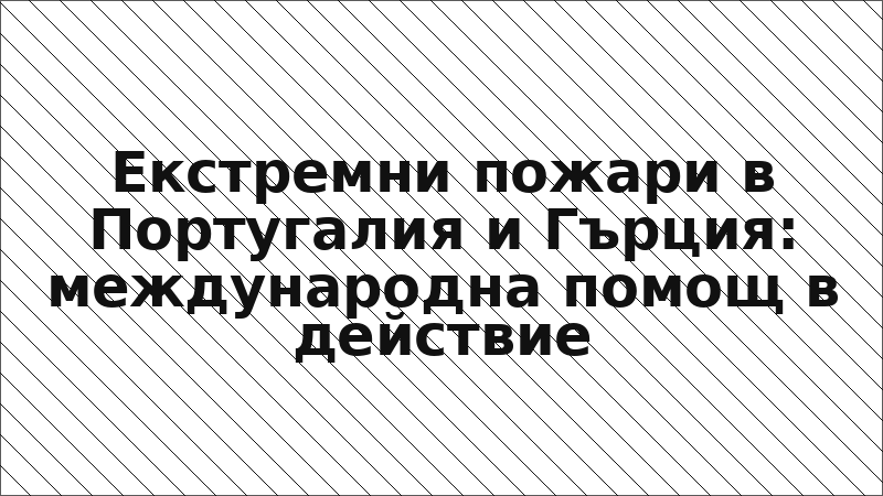 Екстремни пожари в Португалия и Гърция: международна помощ в действие