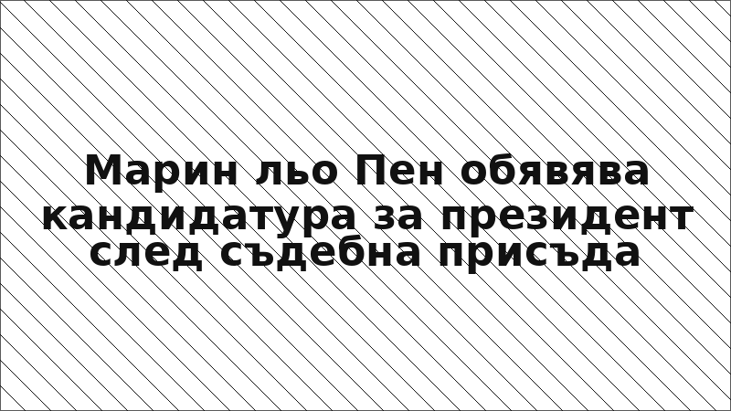 Марин льо Пен обявява кандидатура за президент след съдебна присъда