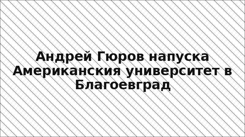 Андрей Гюров напуска Американския университет в Благоевград