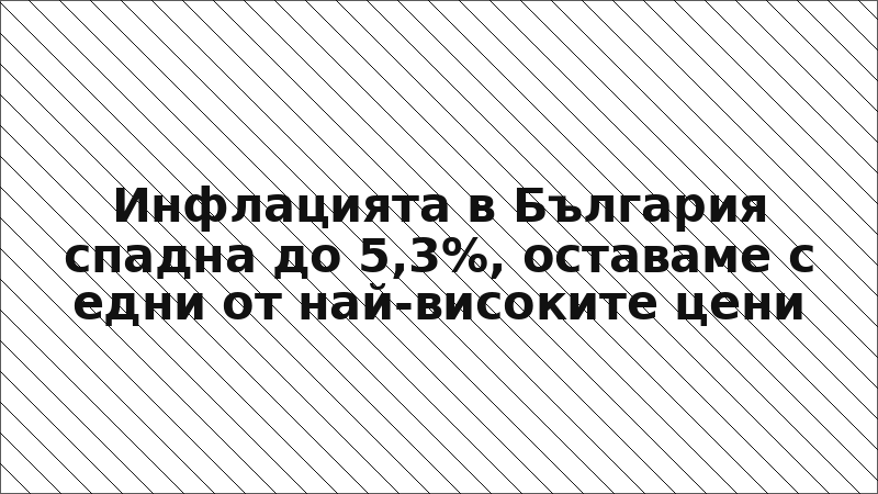 Инфлацията в България спадна до 5,3%, оставаме с едни от най-високите цени