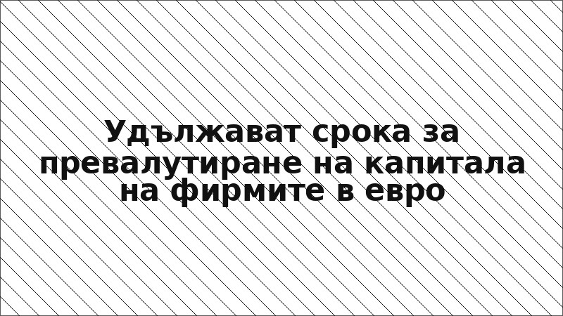 Удължават срока за превалутиране на капитала на фирмите в евро