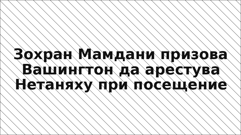 Зохран Мамдани призова Вашингтон да арестува Нетаняху при посещение