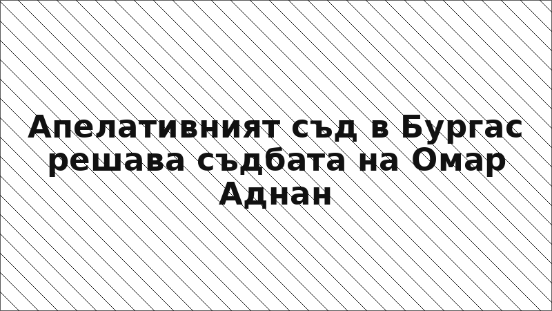 Апелативният съд в Бургас решава съдбата на Омар Аднан