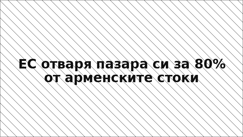 ЕС отваря пазара си за 80% от арменските стоки