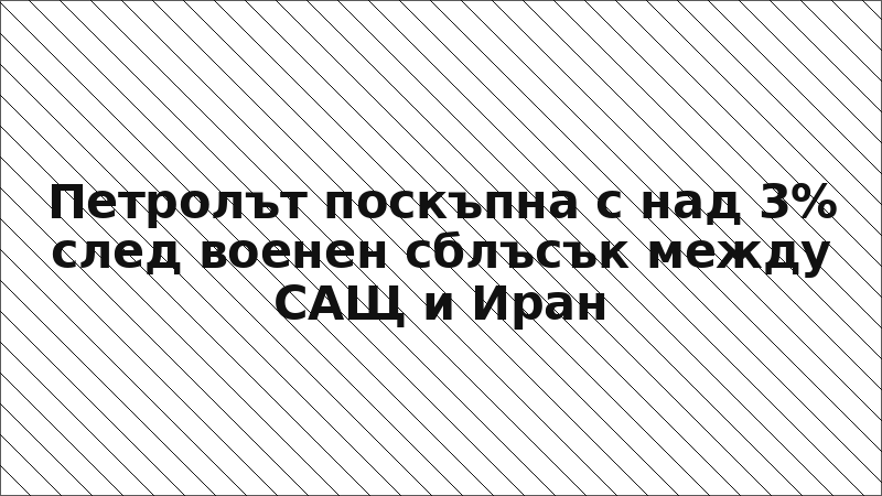 Петролът поскъпна с над 3% след военен сблъсък между САЩ и Иран