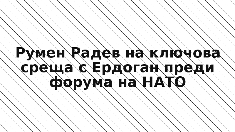 Румен Радев на ключова среща с Ердоган преди форума на НАТО