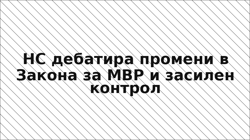 НС дебатира промени в Закона за МВР и засилен контрол