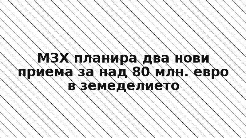 МЗХ планира два нови приема за над 80 млн. евро в земеделието