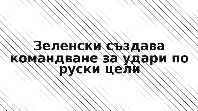 Зеленски създава командване за удари по руски цели