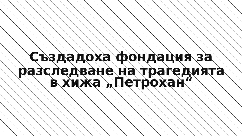 Създадоха фондация за разследване на трагедията в хижа „Петрохан“