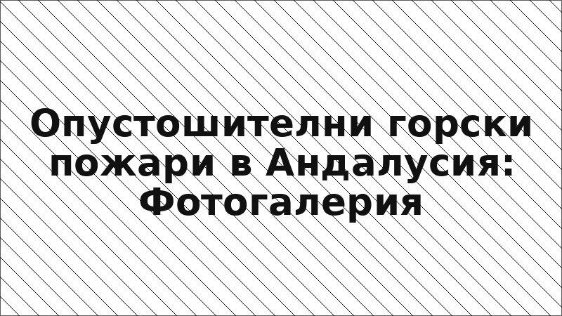 Опустошителни горски пожари в Андалусия: Фотогалерия