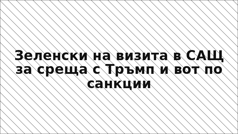 Зеленски на визита в САЩ за среща с Тръмп и вот по санкции