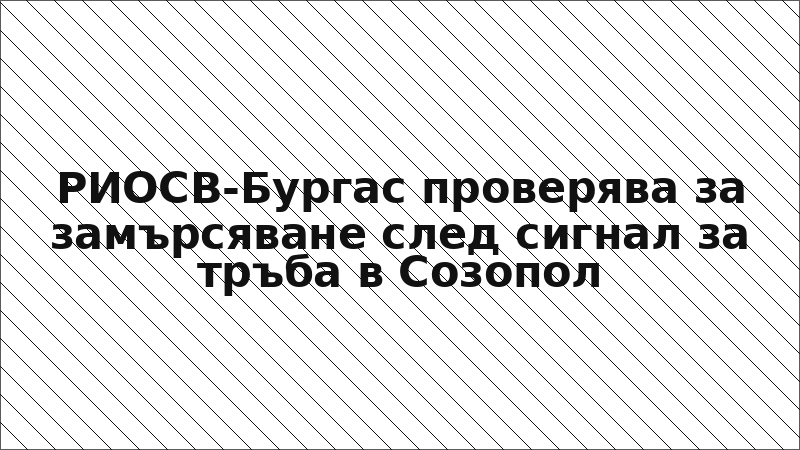РИОСВ-Бургас проверява за замърсяване след сигнал за тръба в Созопол