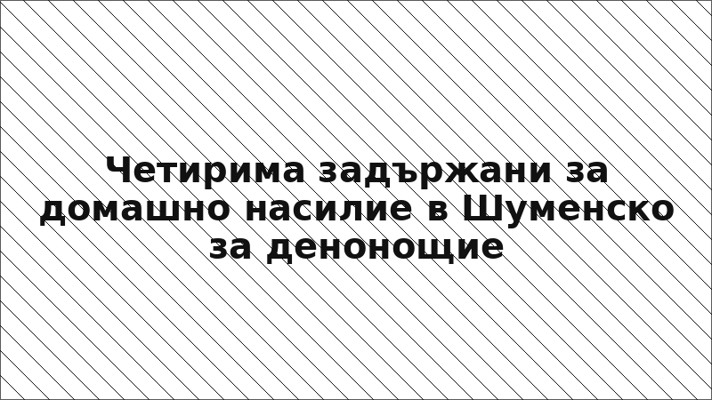 Четирима задържани за домашно насилие в Шуменско за денонощие