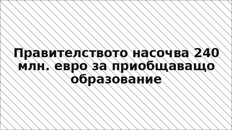 Правителството насочва 240 млн. евро за приобщаващо образование