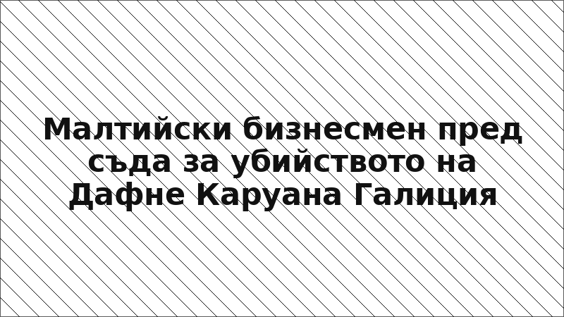 Малтийски бизнесмен пред съда за убийството на Дафне Каруана Галиция