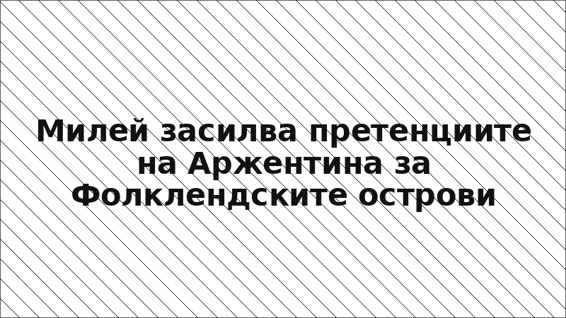 Милей засилва претенциите на Аржентина за Фолклендските острови