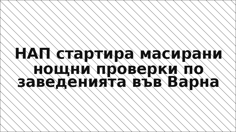 НАП стартира масирани нощни проверки по заведенията във Варна