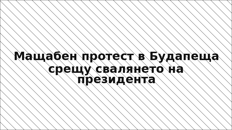 Мащабен протест в Будапеща срещу свалянето на президента