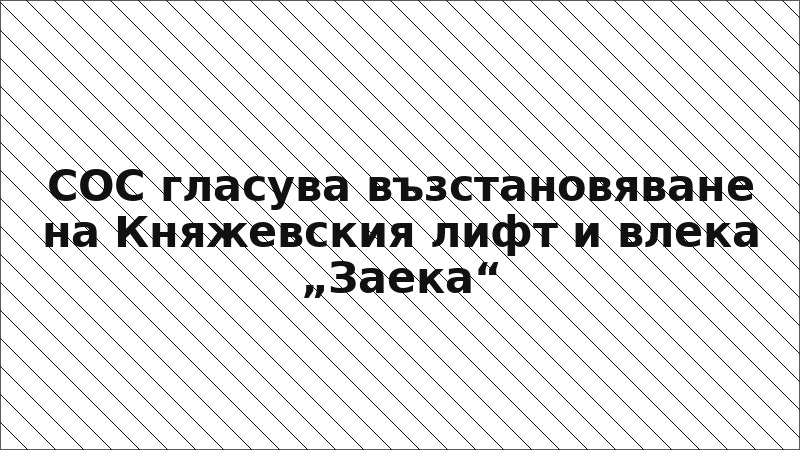 СОС гласува възстановяване на Княжевския лифт и влека „Заека“