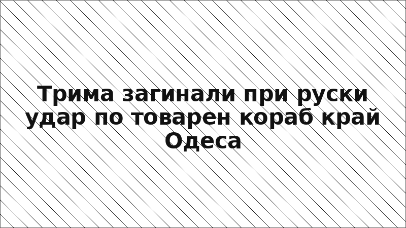 Трима загинали при руски удар по товарен кораб край Одеса