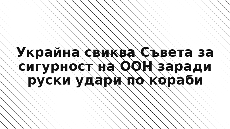 Украйна свиква Съвета за сигурност на ООН заради руски удари по кораби