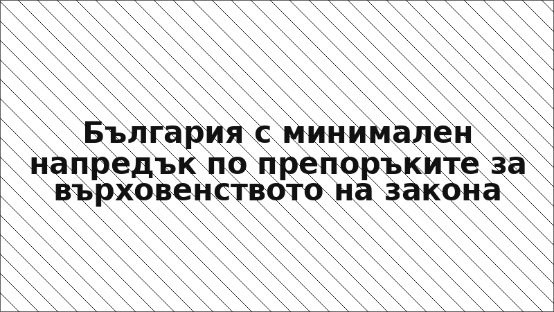 България с минимален напредък по препоръките за върховенството на закона