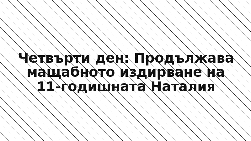 Четвърти ден: Продължава мащабното издирване на 11-годишната Наталия