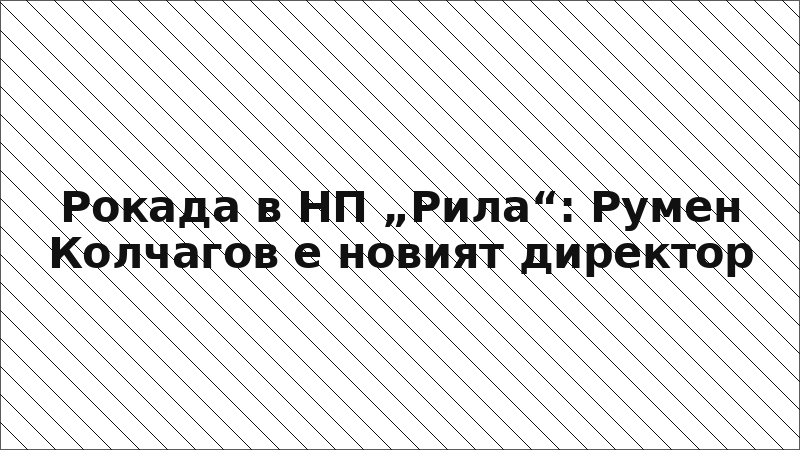 Рокада в НП „Рила“: Румен Колчагов е новият директор