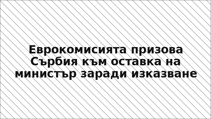 Еврокомисията призова Сърбия към оставка на министър заради изказване