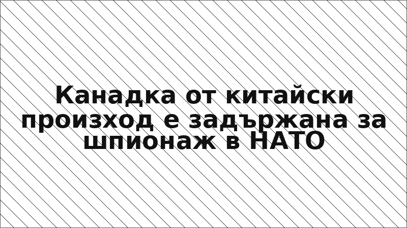 Канадка от китайски произход е задържана за шпионаж в НАТО