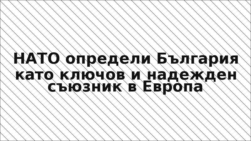 НАТО определи България като ключов и надежден съюзник в Европа